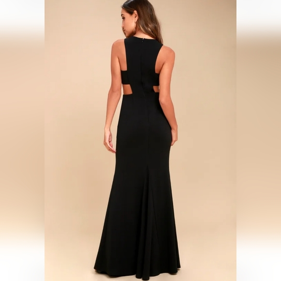 Lulu's Loving Embrace Black Cutout Maxi Dress - Picture 3 of 5